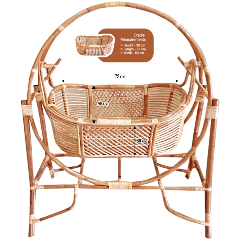 Cane baby cradle best sale